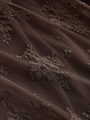 Laura Ashley Brown Floral Lace Skirt - Image 7 of 7