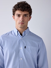 Blue Stripe Regular Fit Easy Iron Button Down Long Sleeve Oxford Shirt - Image 1 of 5