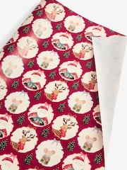 Red Classic Santa Extra Wide 10M Christmas Wrapping Paper - Image 4 of 4