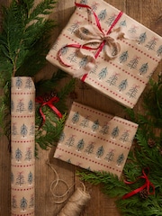Kraft Christmas Tree Standard Width 15m Christmas Wrapping Paper - Image 1 of 4