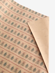 Kraft Christmas Tree Standard Width 15m Christmas Wrapping Paper - Image 4 of 4