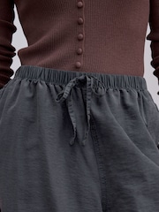 Washed Charcoal Balloon Leg Trousers - Image 5 of 9