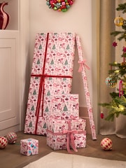 Pink Howdy Santa Extra Wide 10M Christmas Wrapping Paper - Image 1 of 4