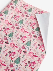 Pink Howdy Santa Extra Wide 10M Christmas Wrapping Paper - Image 4 of 4