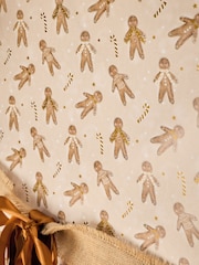 Natural Gingerbread Extra Wide 10M Christmas Wrapping Paper - Image 4 of 4