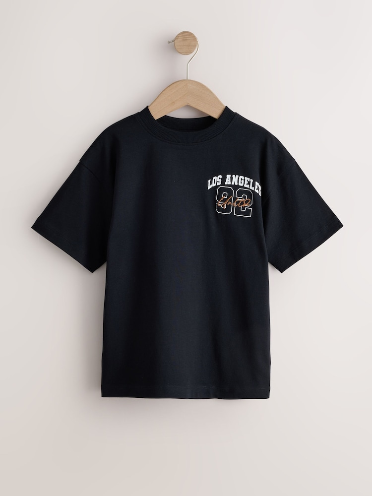Brown/Cream/Black Relaxed Fit Graphic Print Short Sleeve T-Shirts 3 Pack (3-16yrs) - Image 2 of 7 Brown/Cream/Black Relaxed Fit Graphic Print Short Sleeve T-Shirts 3 Pack (3-16yrs) - Image 2 of 7