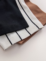 Brown/Cream/Black Relaxed Fit Graphic Print Short Sleeve T-Shirts 3 Pack (3-16yrs) - Image 7 of 7