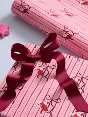 Pink Bow Santa Standard Width 15m Christmas Wrapping Paper - Image 2 of 4