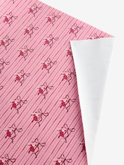 Pink Bow Santa Standard Width 15m Christmas Wrapping Paper - Image 4 of 4