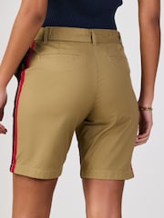 Μπρούτζινο καφετί - Chino Short With Side Stripes Shorts - Εικόνα 3 του 9