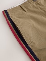 Μπρούτζινο καφετί - Chino Short With Side Stripes Shorts - Εικόνα 8 του 9