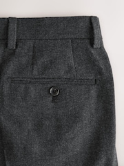 Koksgrå - Løs passform - Wool Blend Flannel Suit Trousers - Bilde 8 av 9