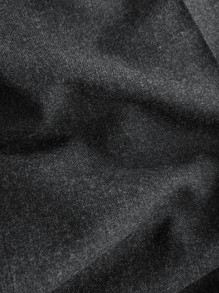 Koksgrå - Løs passform - Wool Blend Flannel Suit Trousers - Bilde 9 av 9