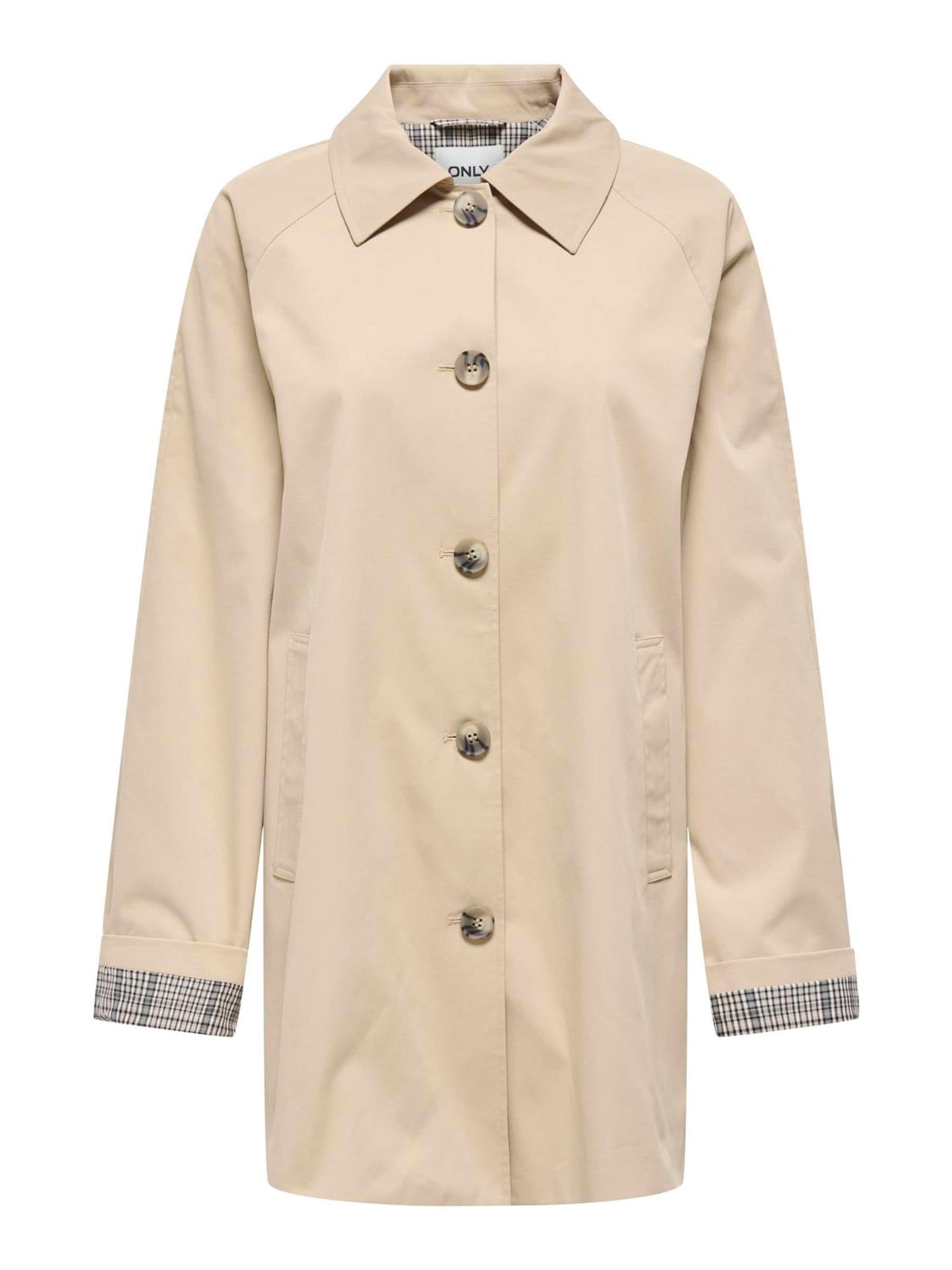 Buy ONLY Natural Single Breasted Check Trench Coat from Next South