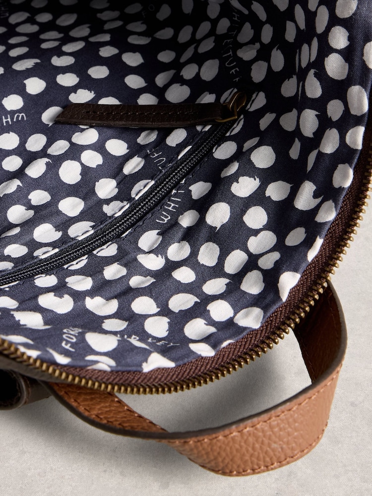 White Stuff Brown Tiggy Leather Backpack - Image 4 of 4 White Stuff Brown Tiggy Leather Backpack - Image 4 of 4