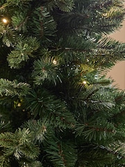 Green Popup Nordmann Fir 6ft Slim Pre Lit Christmas Tree - Image 3 of 6