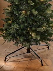 Green Popup Nordmann Fir 6ft Slim Pre Lit Christmas Tree - Image 4 of 6