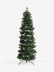Green Popup Nordmann Fir 6ft Slim Pre Lit Christmas Tree - Image 5 of 6