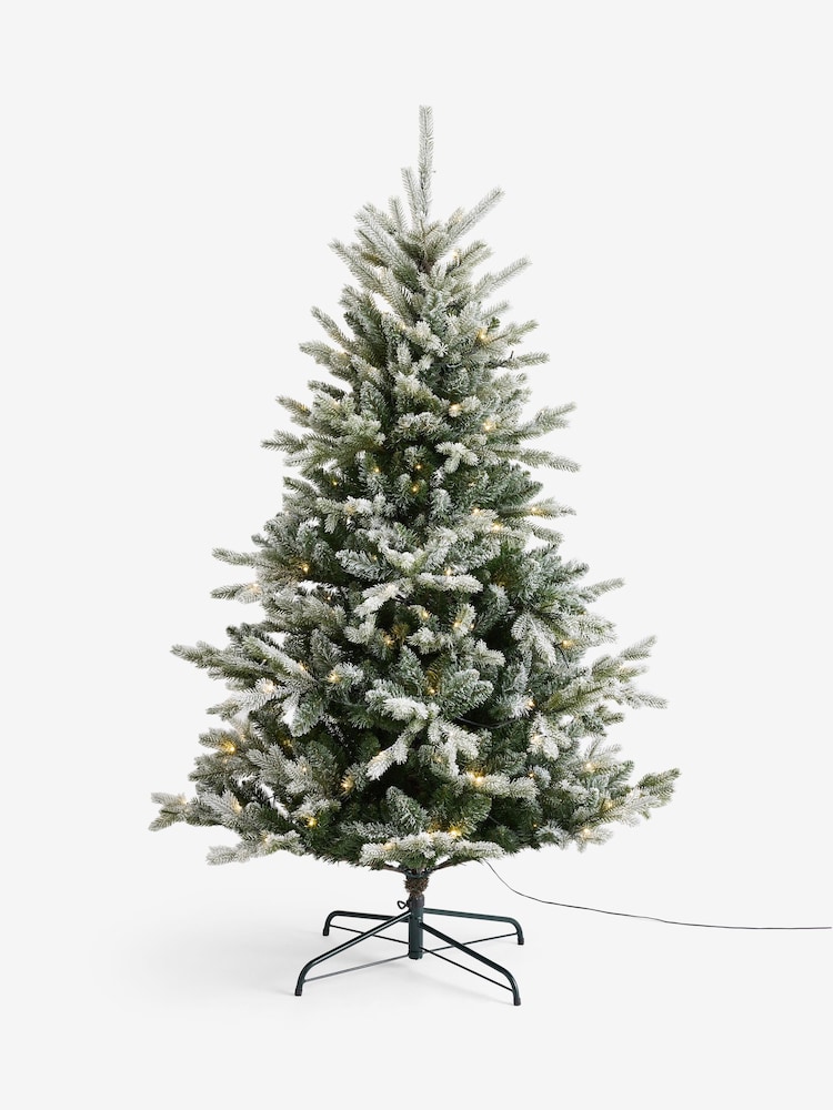 Snowy Nordmann Fir 6ft Pre Lit Christmas Tree - Image 1 of 2 Snowy Nordmann Fir 6ft Pre Lit Christmas Tree - Image 1 of 2
