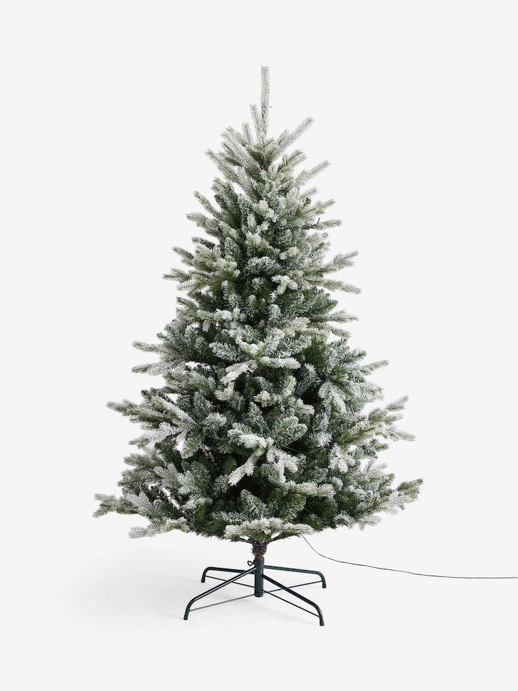 Snowy Nordmann Fir 6ft Pre Lit Christmas Tree - Image 2 of 2 Snowy Nordmann Fir 6ft Pre Lit Christmas Tree - Image 2 of 2