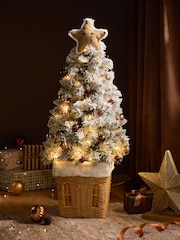 White Novelty Gingerbread Pre Lit Christmas Tree - Image 1 of 6