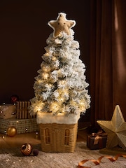 White Novelty Gingerbread Pre Lit Christmas Tree - Image 2 of 6