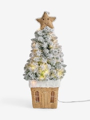 White Novelty Gingerbread Pre Lit Christmas Tree - Image 5 of 6