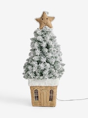 White Novelty Gingerbread Pre Lit Christmas Tree - Image 6 of 6