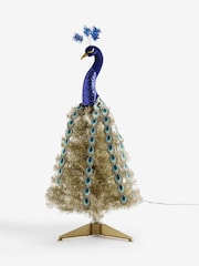Gold Novelty Peacock Pre Lit Christmas Tree - Image 2 of 2