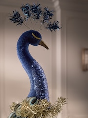 Gold Novelty Peacock Pre Lit Christmas Tree - Image 3 of 7