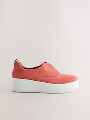 Coral Pink Forever Comfort® Leather Wedge Trainers - Image 2 of 5