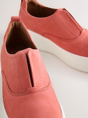 Coral Pink Forever Comfort® Leather Wedge Trainers - Image 4 of 5