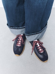 Navy Forever Comfort® Slim Lace Up Logo Trainers - Image 2 of 10