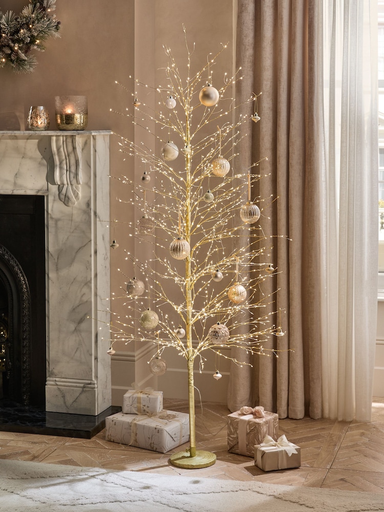 Gold Twig 6ft Pre Lit Christmas Tree - Image 1 of 6