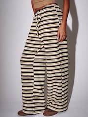 South Beach Yellow Towelling Stripe Wide Leg Trousers - Image 5 of 6