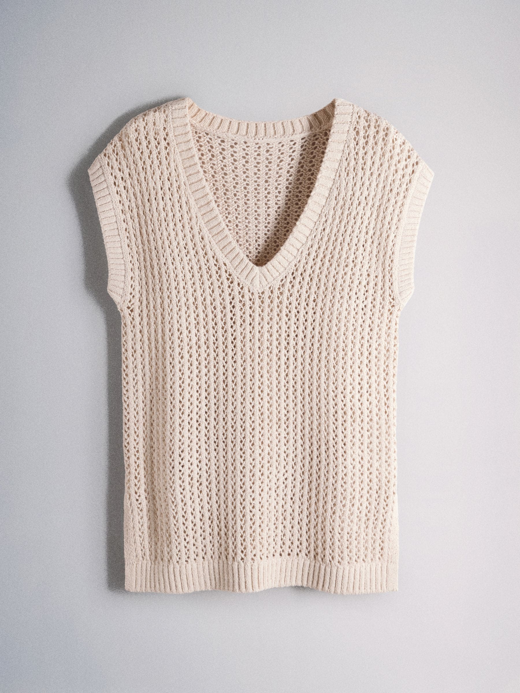 Buy The Set 2 Pack Open Knit Beach Cover Up T-Shirt Cream