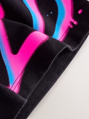 Black Graffiti Short Sleeve Graphic T-Shirt (3-16yrs) - Image 8 of 8