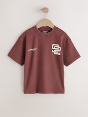 Urban Burgundy Red Washed Graphic T-Shirt (3-16yrs) - Image 1 of 4