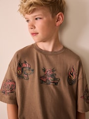 Mink Back Print Washed Graphic T-Shirt (3-16yrs) - Image 3 of 8