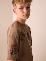 Mink Back Print Washed Graphic T-Shirt (3-16yrs) - Image 4 of 8