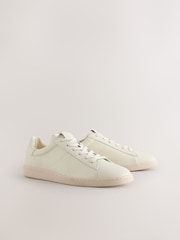 White/Blue Forever Comfort® Lace Up Leather Trainers - Image 6 of 9