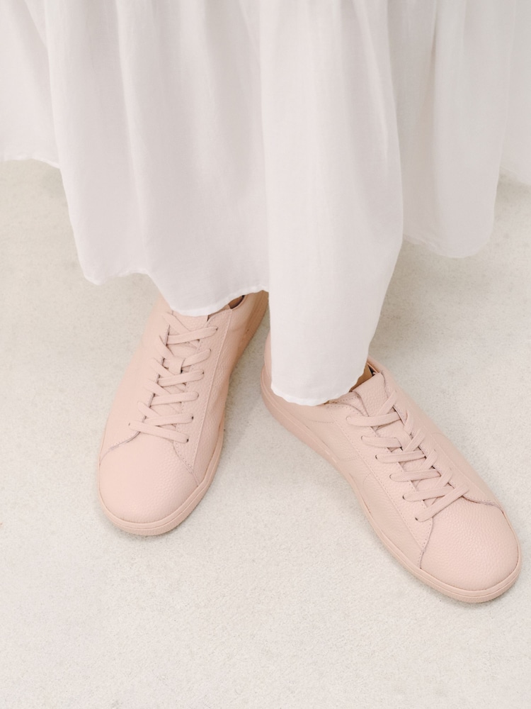 Rose Pink Forever Comfort® Lace Up Leather Trainers - Image 2 of 10