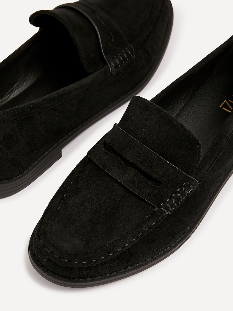 Linzi Black Precise Classic Loafers With Front Tab - Image 5 of 5 Linzi Black Precise Classic Loafers With Front Tab - Image 5 of 5