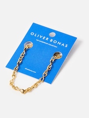 Oliver Bonas Gold Tone Stainless Steel Waterproof Chain Necklace - Image 2 of 6