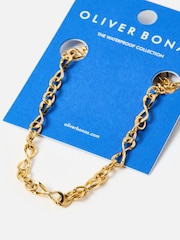 Oliver Bonas Gold Tone Stainless Steel Waterproof Chain Necklace - Image 3 of 6