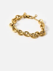 Oliver Bonas Gold Tone Stainless Steel Waterproof Chunky Chain Bracelet - Image 1 of 6
