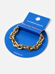 Oliver Bonas Gold Tone Stainless Steel Waterproof Chunky Chain Bracelet - Image 2 of 6