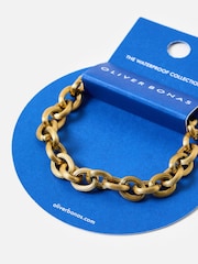 Oliver Bonas Gold Tone Stainless Steel Waterproof Chunky Chain Bracelet - Image 3 of 6