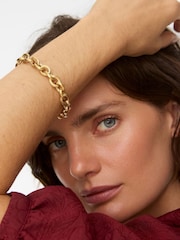 Oliver Bonas Gold Tone Stainless Steel Waterproof Chunky Chain Bracelet - Image 6 of 6