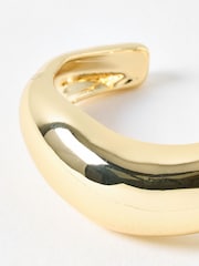 Oliver Bonas Gold Tone Noel Smooth Chunky Cuff Bangle - Image 3 of 4